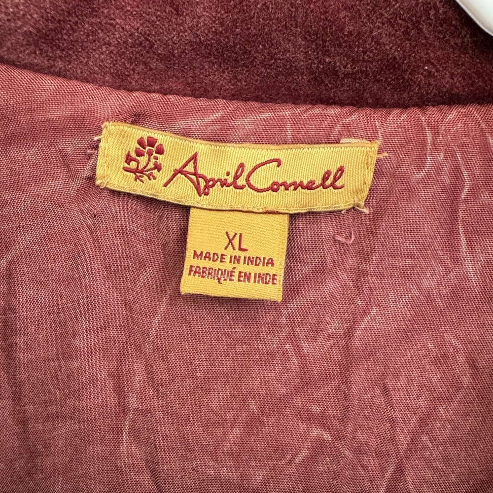 April Cornell Velvet Coat in Deep Burgundy - Picture 2 of 10